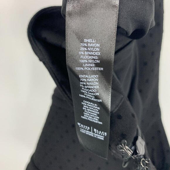 White House Black Market Skirt Black Polka Dot Pencil Straight - Picture 9 of 9